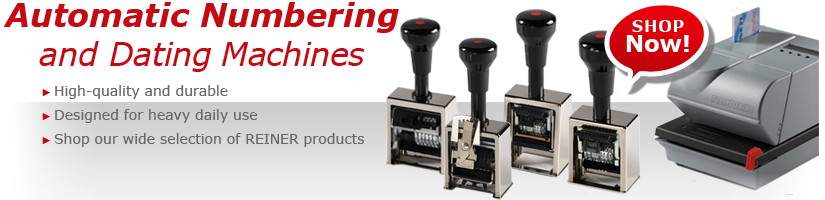 REINER AUTOMATIC NUMBERING AND DATING MACHINES